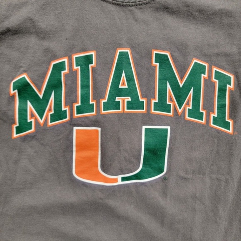 2 NCAA Miami Hurricanes Green T Shirt Size Small Nike The U Football‎ Dri-Fit - Picture 4 of 11